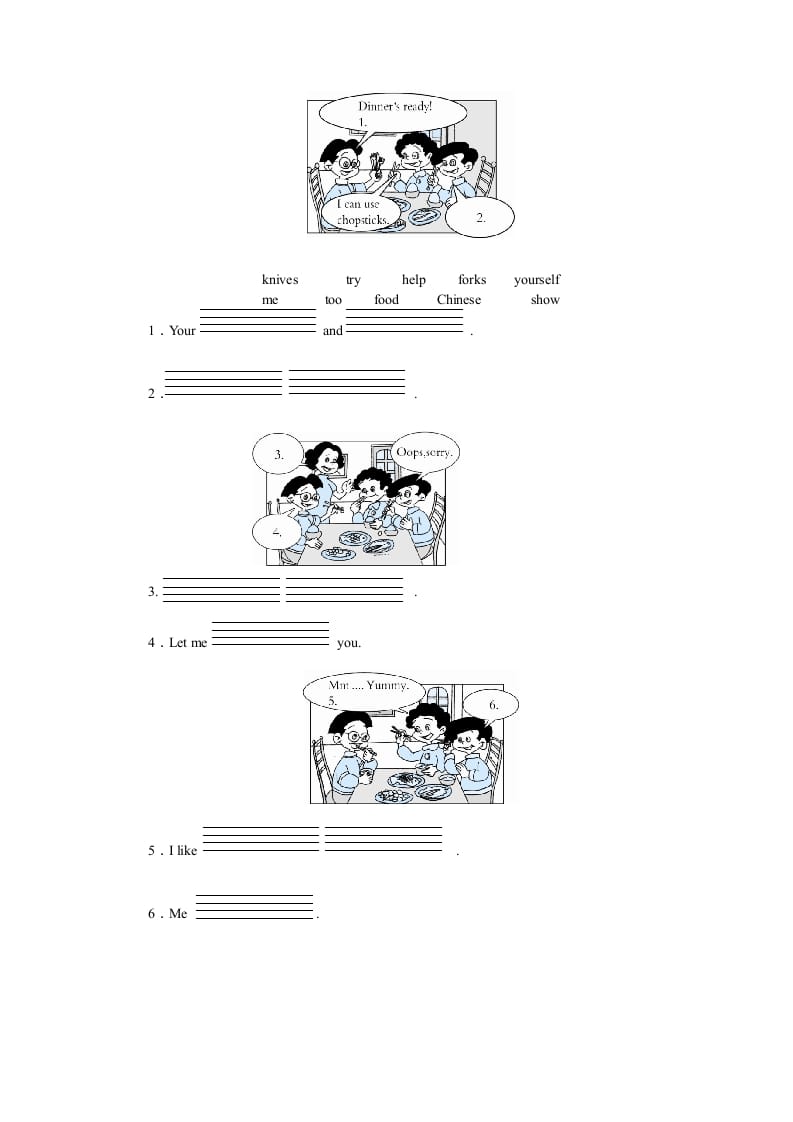 图片[2]-五年级英语上册Unit3WhatwouldyoulikePartB练习及答案(2)（人教版PEP）-学霸吧