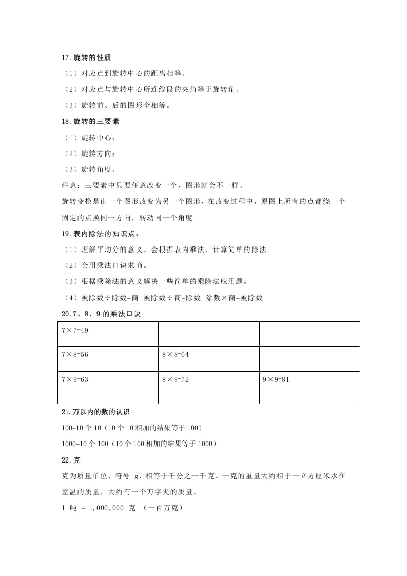 图片[3]-二年级数学下册小学知识点归纳-学霸吧
