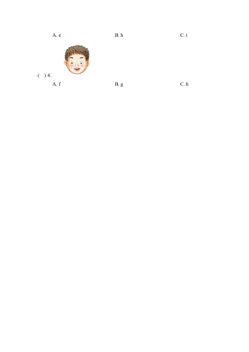 图片[3]-三年级英语上册Unit3_B_Let’s_learn同步习题(4)（人教版一起点）-学霸吧