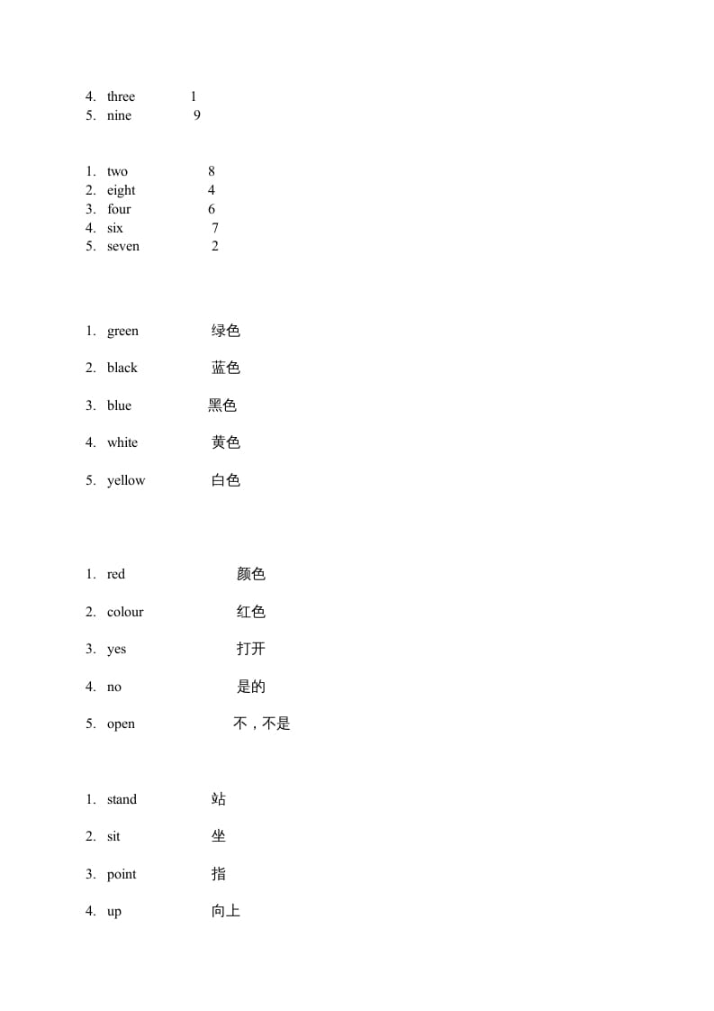 图片[2]-二年级英语上册单词练习题（人教版一起点）-学霸吧