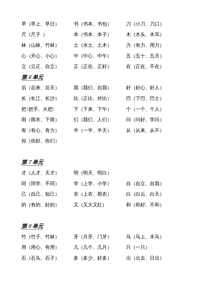 图片[3]-一年级语文上册小学期末复习资料(四)11页（部编版）-学霸吧