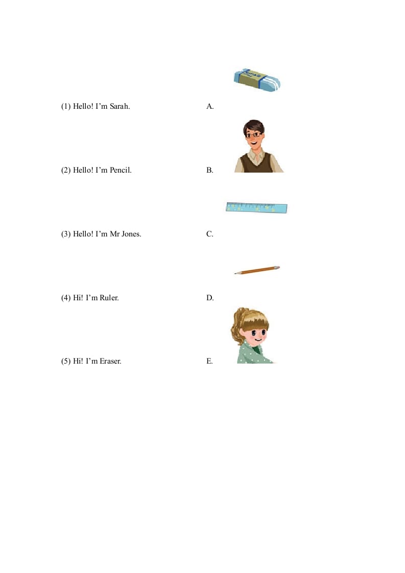图片[3]-三年级英语上册Unit1_A_Let’s_learn同步习题(4)（人教版一起点）-学霸吧