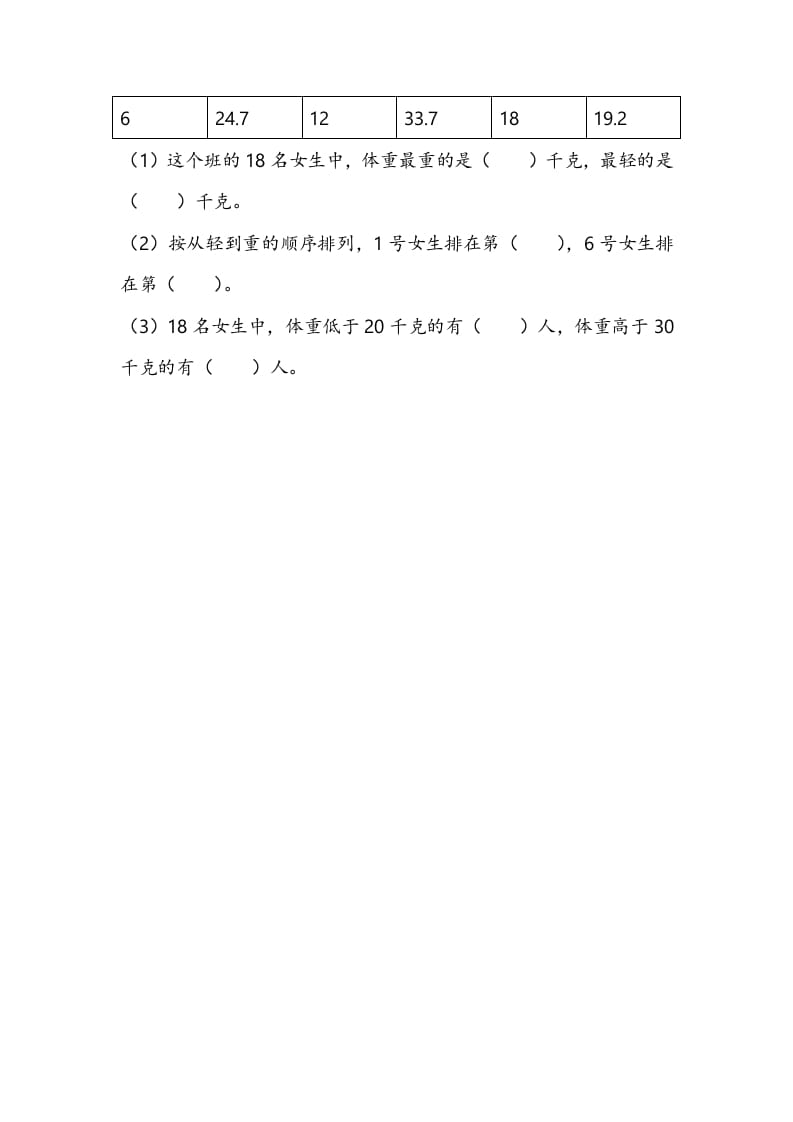 图片[3]-三年级数学下册9.2简单的数据排序和分组-学霸吧