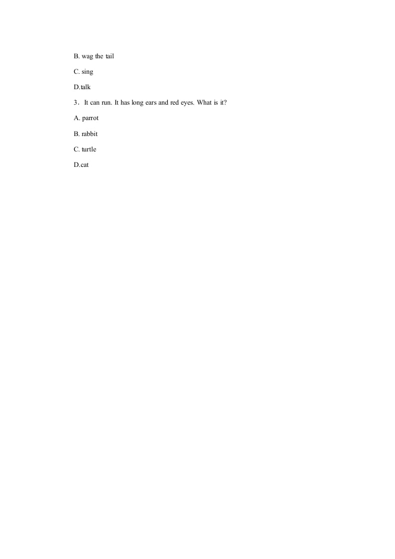 图片[2]-三年级英语上册Unit+4lesson2《pets》习题（人教版一起点）-学霸吧