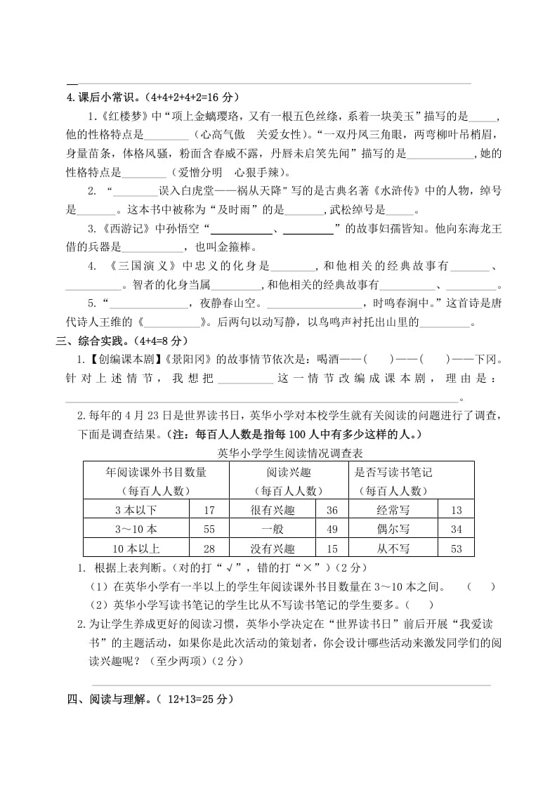 图片[2]-五年级数学下册第二单元测试卷（单元测试）-学霸吧