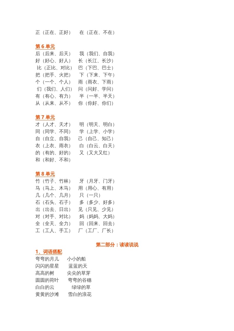 图片[2]-一年级语文上册部编本：统编期末复习知识点汇总（部编版）-学霸吧