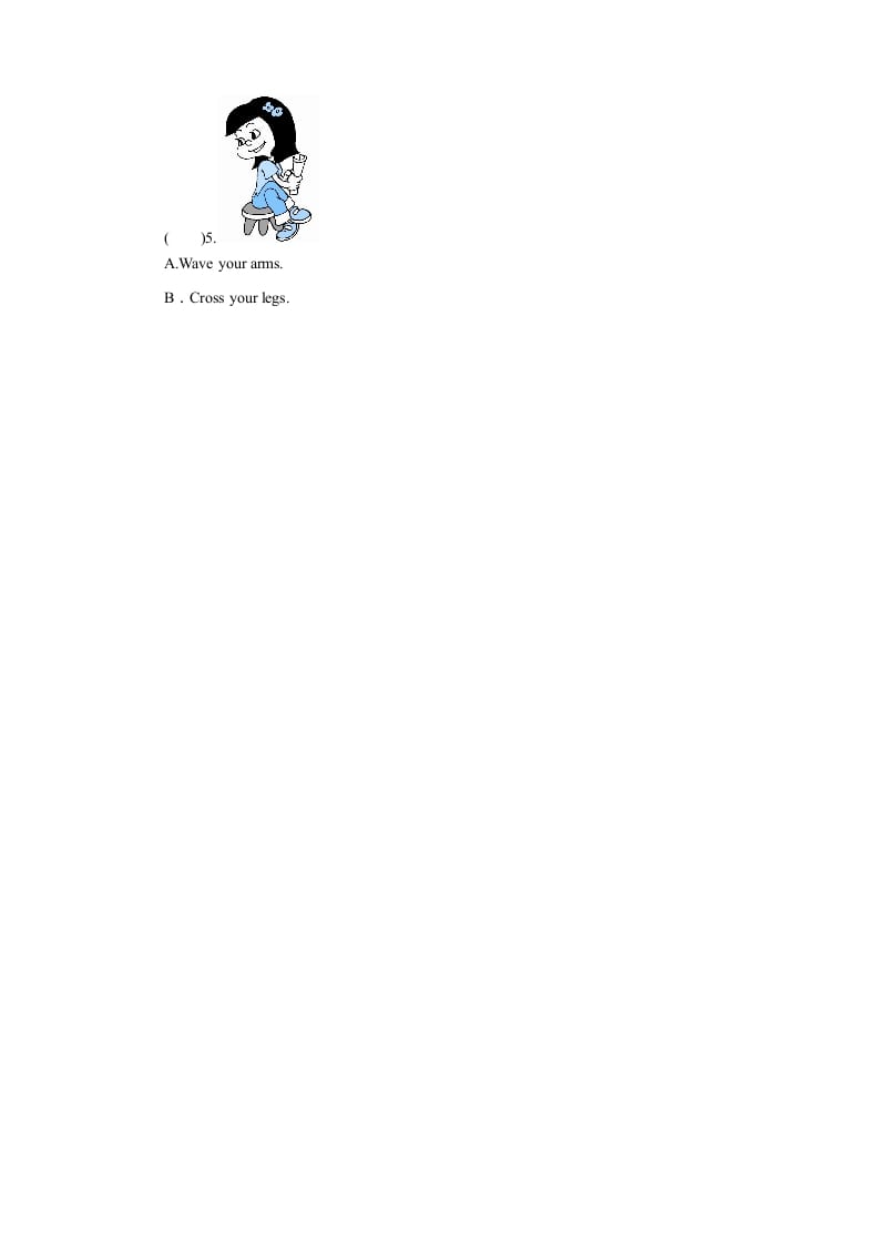 图片[3]-三年级英语上册课时测评unit3Lookatme-PartB练习及答案(2)（人教PEP）-学霸吧