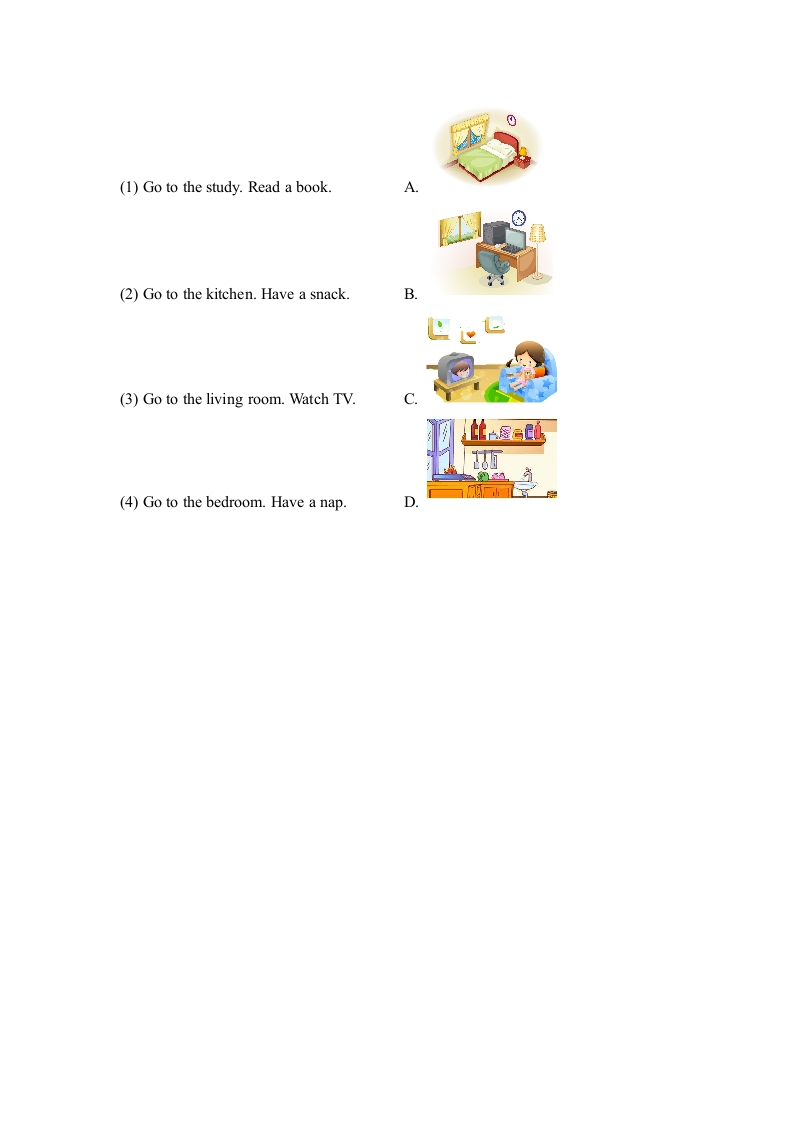 图片[2]-三年级英语上册Unit4_A_Let’s_learn同步习题(1)（人教版一起点）-学霸吧