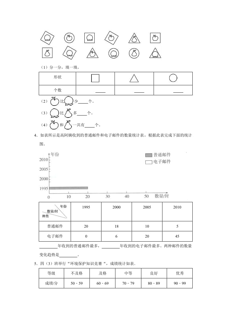 图片[2]-六年级数学上册5.3身高的情况》同步练习（有答案）（北师大版）-学霸吧