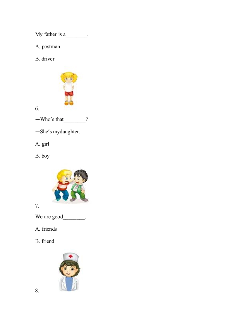 图片[2]-四年级英语上册Lesson6课时达标（精通版四上）（人教版一起点）-学霸吧