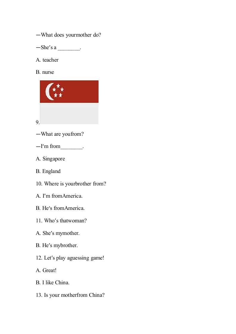 图片[3]-四年级英语上册Lesson6课时达标（精通版四上）（人教版一起点）-学霸吧