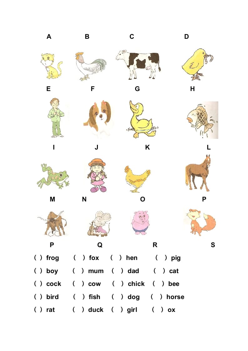 图片[2]-一年级英语上册期末测试卷(11)（人教一起点）-学霸吧