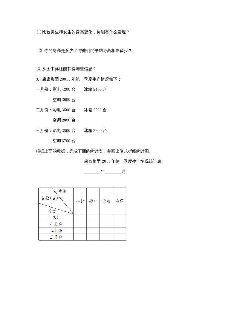 图片[2]-六年级数学上册5.4身高的变化（北师大版）-学霸吧