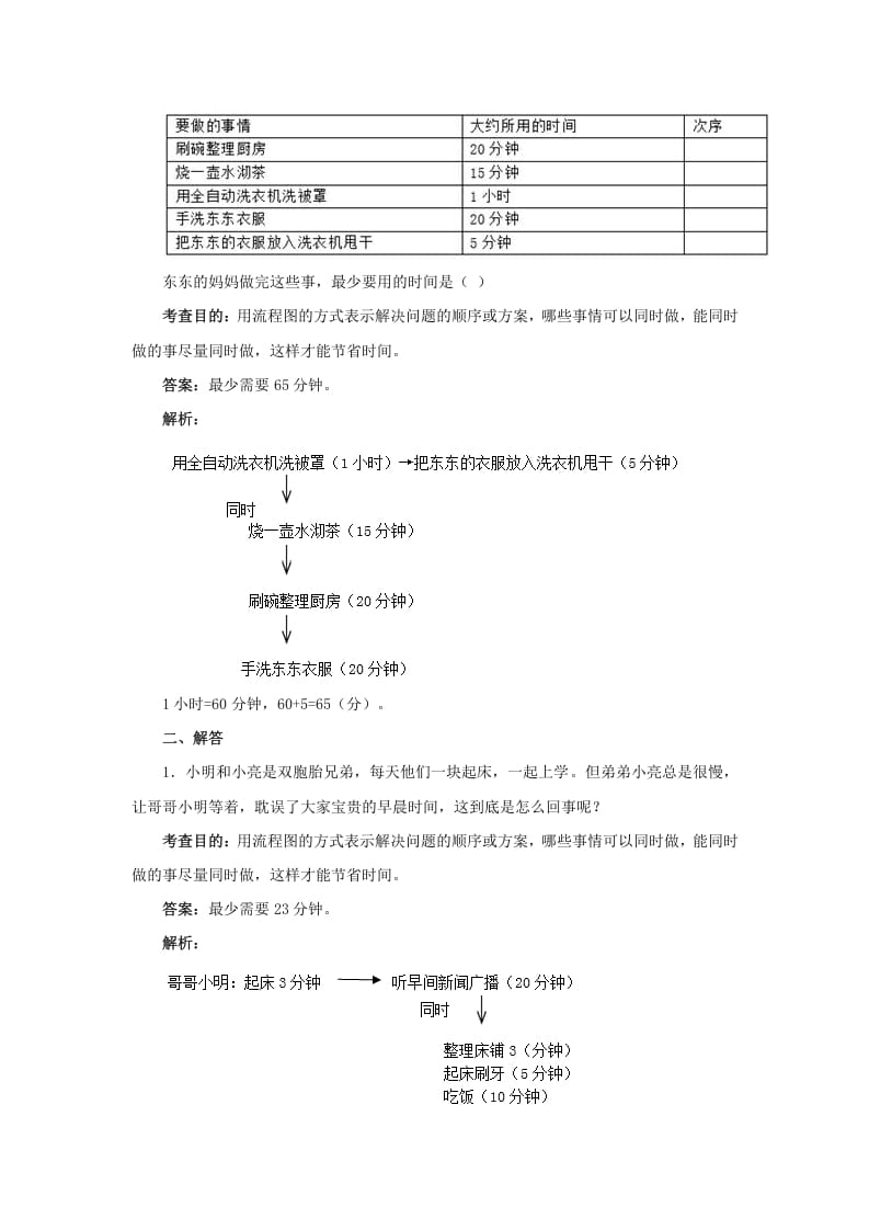 图片[2]-四年级数学上册同步测试及解析-数学广角──优化（人教版）-学霸吧